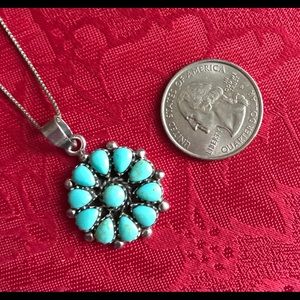 Native American Turquoise Cluster Pendant